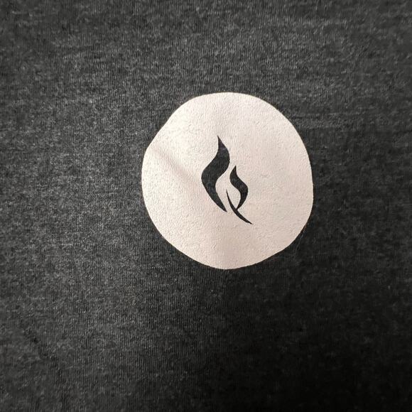 American Apparel Gray Creed Can You Take Me Higher Racerback Workout Shirt Large - Picture 6 of 11